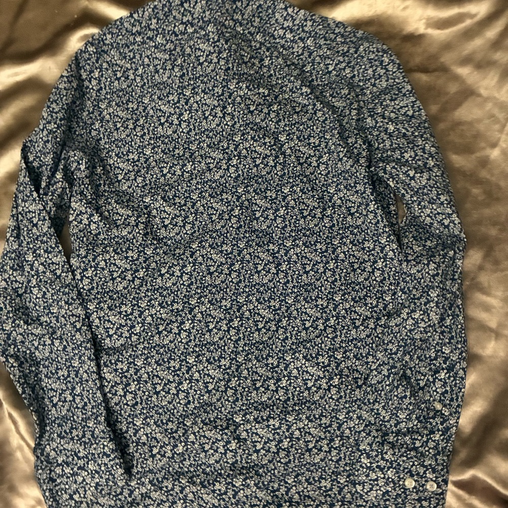 Banana Republic Blue Floral Dress Shirt - Picture 2 of 5
